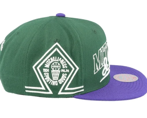 Own Brand Varsity Green/Purple Snapback - Mitchell & Ness
