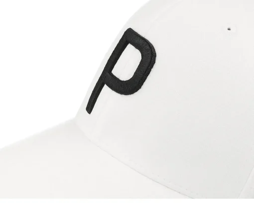 P Cap White Glow/Black Adjustable - Puma