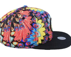6P Peacock Linen Multi Snapback - Djinns