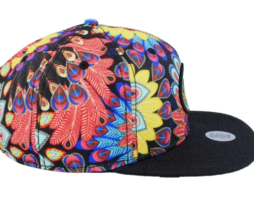 6P Peacock Linen Multi Snapback - Djinns