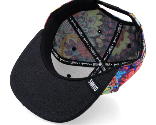 6P Peacock Linen Multi Snapback - Djinns