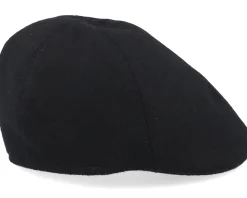 Paddy Wool Blend Black Flat Cap - Mayser