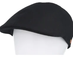 Paddy Wool Blend Black Flat Cap - Mayser
