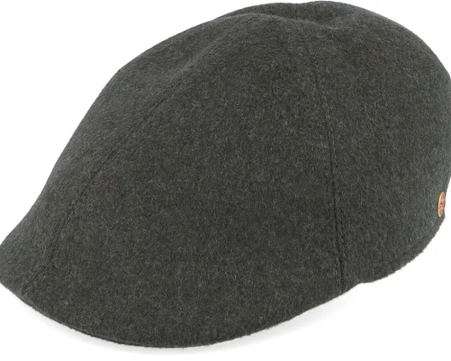 Paddy Wool Blend Black Flat Cap - Mayser