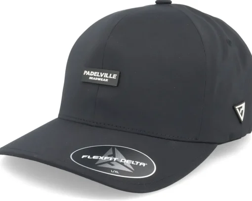 Padel Headwear White Rubber Black Delta Flexfit - Padelville