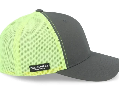 Padel Headwear White Rubber Charcoal/neon Trucker - Padelville
