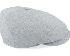 6-panel Cap Cotton Sustainable Light Blue Flat Cap - Stetson