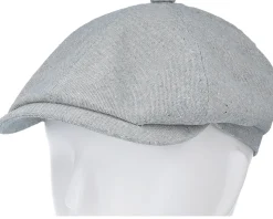 6-panel Cap Cotton Sustainable Light Blue Flat Cap - Stetson
