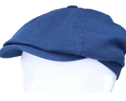 6-Panel Cap Cotton Twill Blue Flat Cap - Stetson