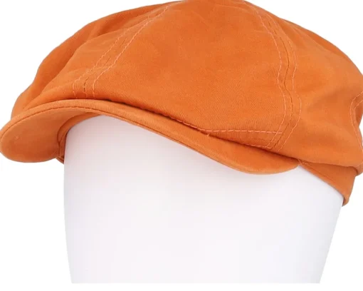6-panel Cap Cotton Twill Orange Flatcap - Stetson
