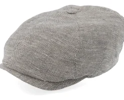 6-panel Cap Linen Brown/Beige Flat Cap - Stetson