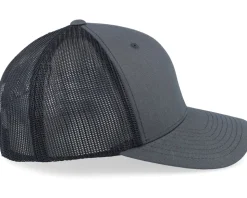6-Panel Classic 2-Tone Charcoal/Black Trucker - Yupoong