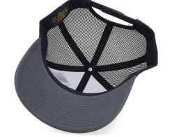 6-Panel Classic 2-Tone Charcoal/Black Trucker - Yupoong