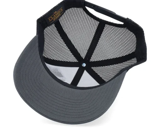 6-Panel Classic 2-Tone Charcoal/Black Trucker - Yupoong