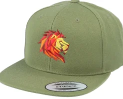 Paper Alpha Lion Olive Snapback - Origami