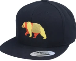 Paper Bear Black Snapback - Origami