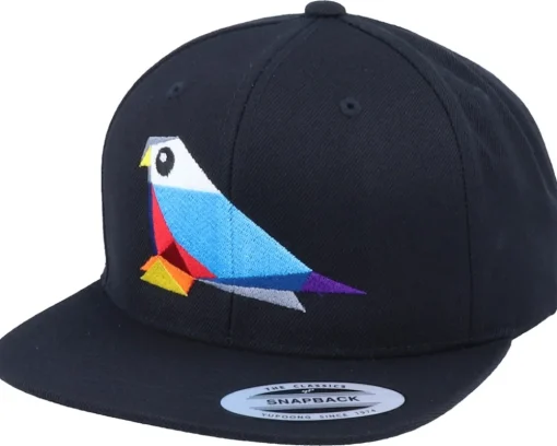 Paper Bird Black Snapback - Origami