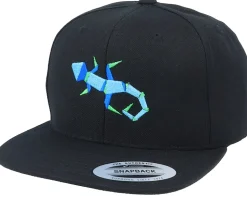 Paper Color Lizard Black Snapback - Origami