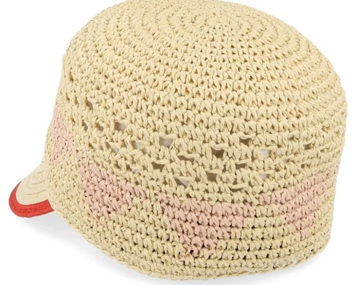 Paper Crochet Cap With Fancy Pattern Linen/Orange Fitted - Seeberger