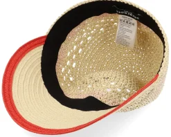 Paper Crochet Cap With Fancy Pattern Linen/Orange Fitted - Seeberger