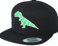 Paper Dino Black Snapback - Origami