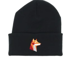 Paper Fox Black Beanie - Origami