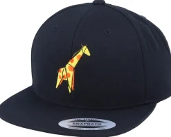 Paper Giraffe Black Snapback - Origami