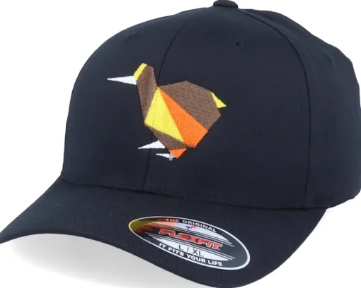 Paper Kiwi Bird Black Flexfit - Origami