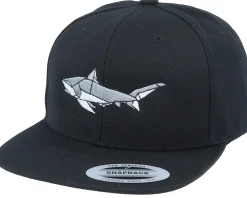 Paper Shark Black Snapback - Origami
