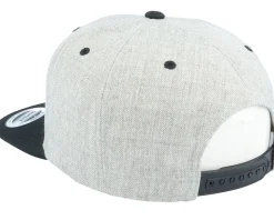 Paper Shark Heather Grey/Black Snapback - Origami