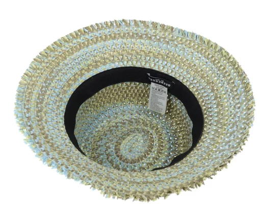 Paperbraid Mix Spacedye Lemon/Light Blue Bucket - Seeberger