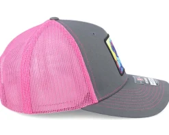 Party Dog Patch Charcoal/Neon Pink Trucker - Iconic