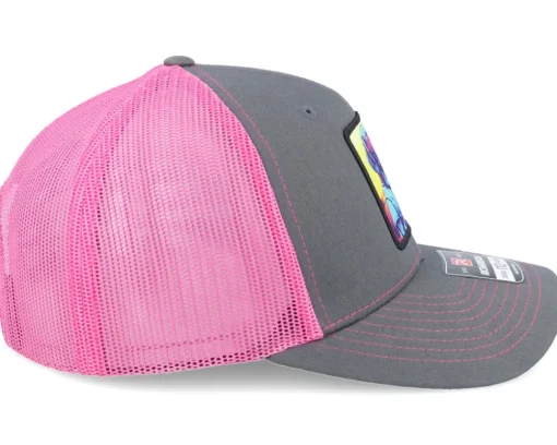 Party Dog Patch Charcoal/Neon Pink Trucker - Iconic