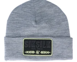 Patch Beanie Grey Marl Cuff - SikSilk