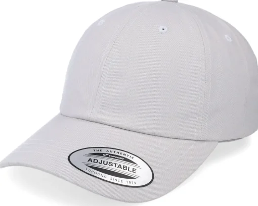 Peached Light Grey Dad Cap - Yupoong