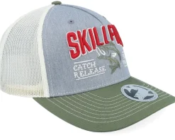 Perch C&r Logo 3d 112fp Heather Grey/Birch/Olive A-Frame Trucker - Skillfish