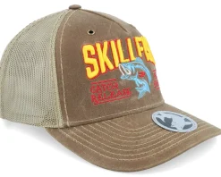 Perch 3d Logo 112wh Hawthorne Split Buck/Khaki A-Frame Trucker - Skillfish