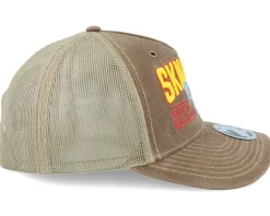 Perch 3d Logo 112wh Hawthorne Split Buck/Khaki A-Frame Trucker - Skillfish