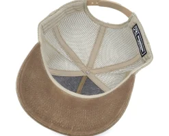Perch 3d Logo 112wh Hawthorne Split Buck/Khaki A-Frame Trucker - Skillfish
