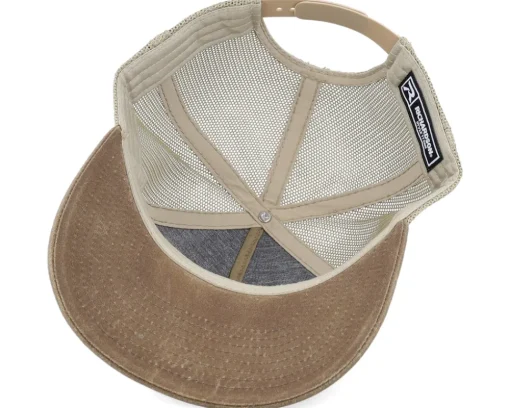 Perch 3d Logo 112wh Hawthorne Split Buck/Khaki A-Frame Trucker - Skillfish