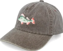 Perch Fish Embroidery Brown A-frame Dad Cap - Wild Spirit