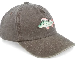 Perch Fish Embroidery Brown A-frame Dad Cap - Wild Spirit