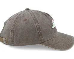 Perch Fish Embroidery Brown A-frame Dad Cap - Wild Spirit