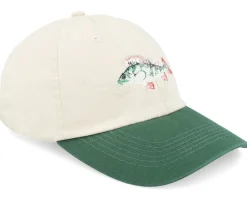 Perch Fish Washed Stone/Dark Green Dad Cap - Wild Spirit