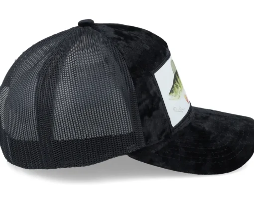 Perch Fishing Velvet Black Trucker - Skillfish