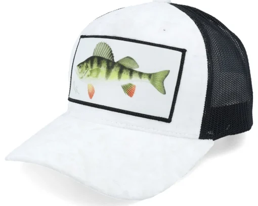 Perch Fishing Velvet White/Black Trucker - Skillfish