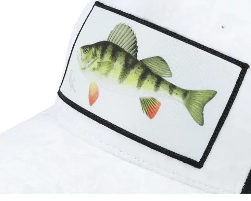 Perch Fishing Velvet White/Black Trucker - Skillfish