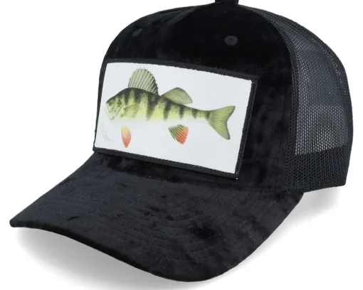 Perch Fishing Velvet White/Black Trucker - Skillfish