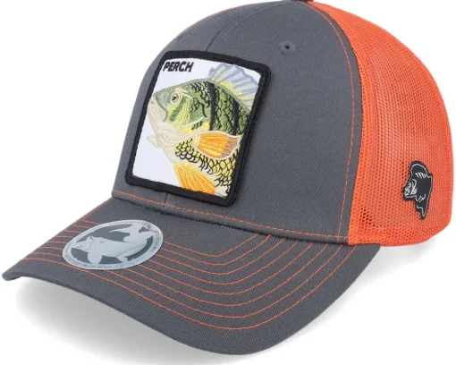 Perch Pro Fishing 112 Split Charcoal/Orange Trucker - Skillfish