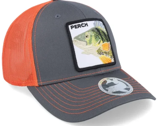 Perch Pro Fishing 112 Split Charcoal/Orange Trucker - Skillfish
